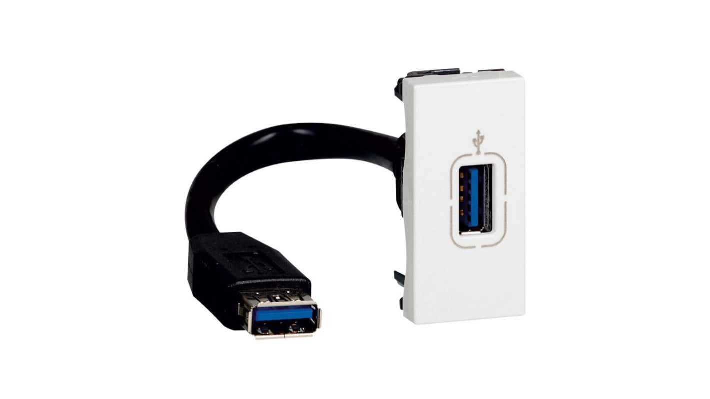 078746 Legrand White USB Socket, Indoor Use RS