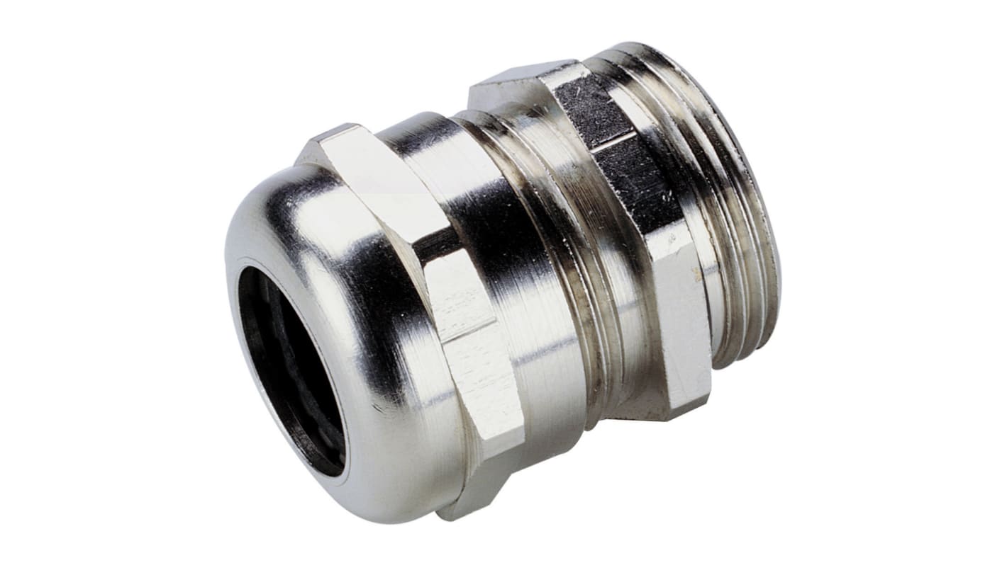 Legrand Nickel Plated Brass Cable Gland, PG13.5 Thread, 16mm Min, 8mm Max, IP68