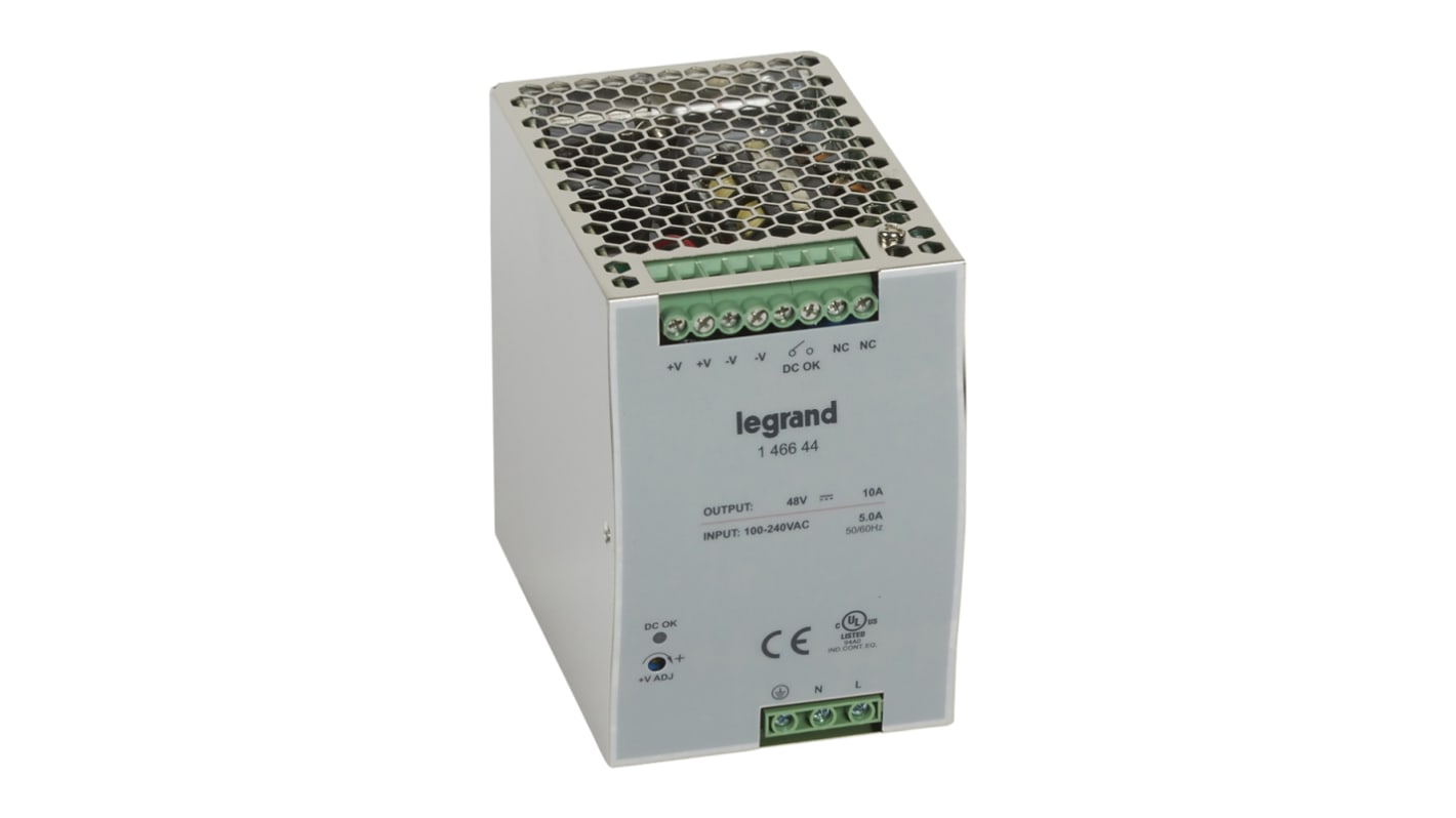 Legrand Switched Mode Switching Power Supply, 88 → 264 V ac / 124 → 370V dc ac, dc Input, 48V dc dc