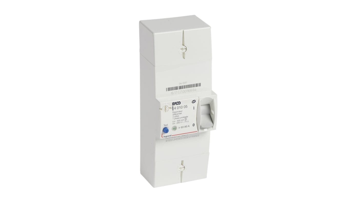 Interruptor automático electrónico Legrand, 90A, 2 Polos 250V