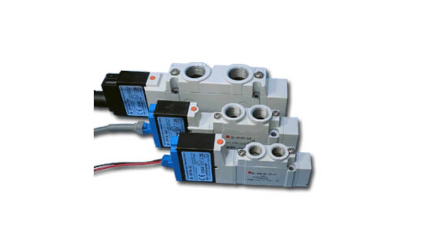 Elettrovalvola a Solenoide SMC, G 1/8, funzione 2-position single, azionamento Solenoide