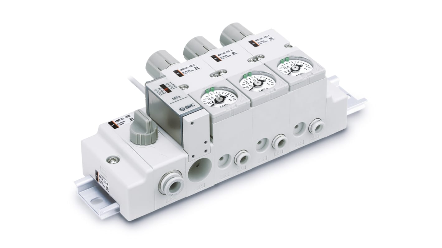 SMC 6 mm Tubing Pneumatic Regulator - 0.5bar to 8.5bar, 10bar max. input