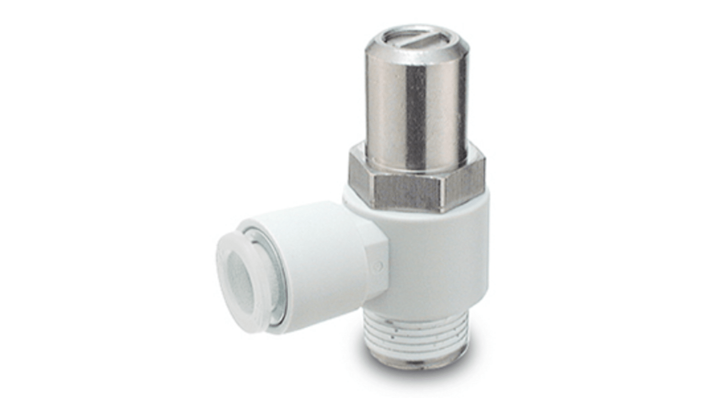 SMC AS Series Threaded Speed Controller, M5 Inlet Port, M5 x 0.8mm Tube Inlet Port x 4mm Tube Outlet Port