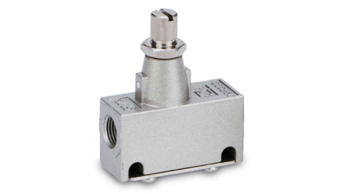 SMC AS2000 Series Threaded, Tube Flow Controller, 1/4 in Male Inlet Port, 1/4in Tube Inlet Port x 1/4 in Male Outlet