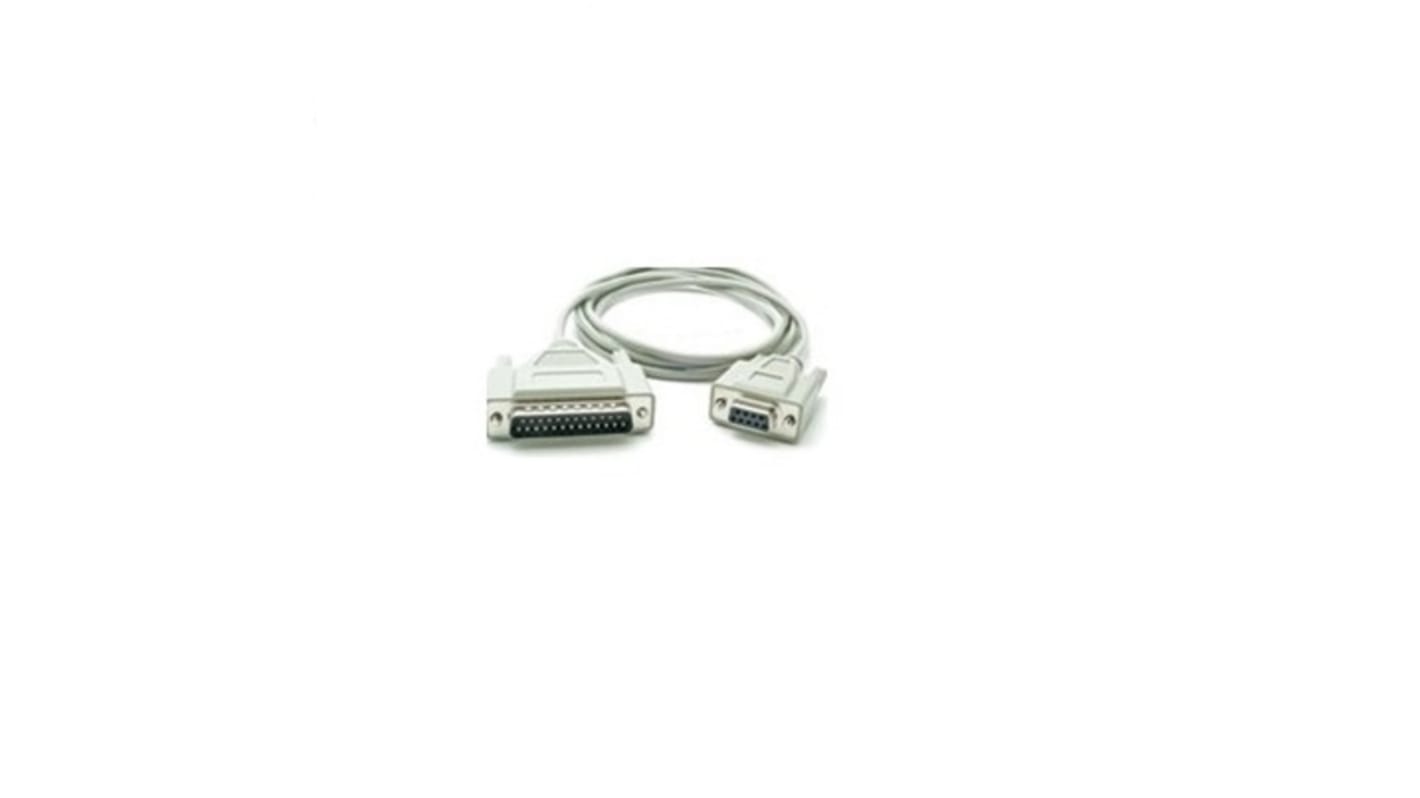 MOXA Male 25 Pin D-sub to Male 9 Pin D-sub Serial Cable Assembly, 300mm