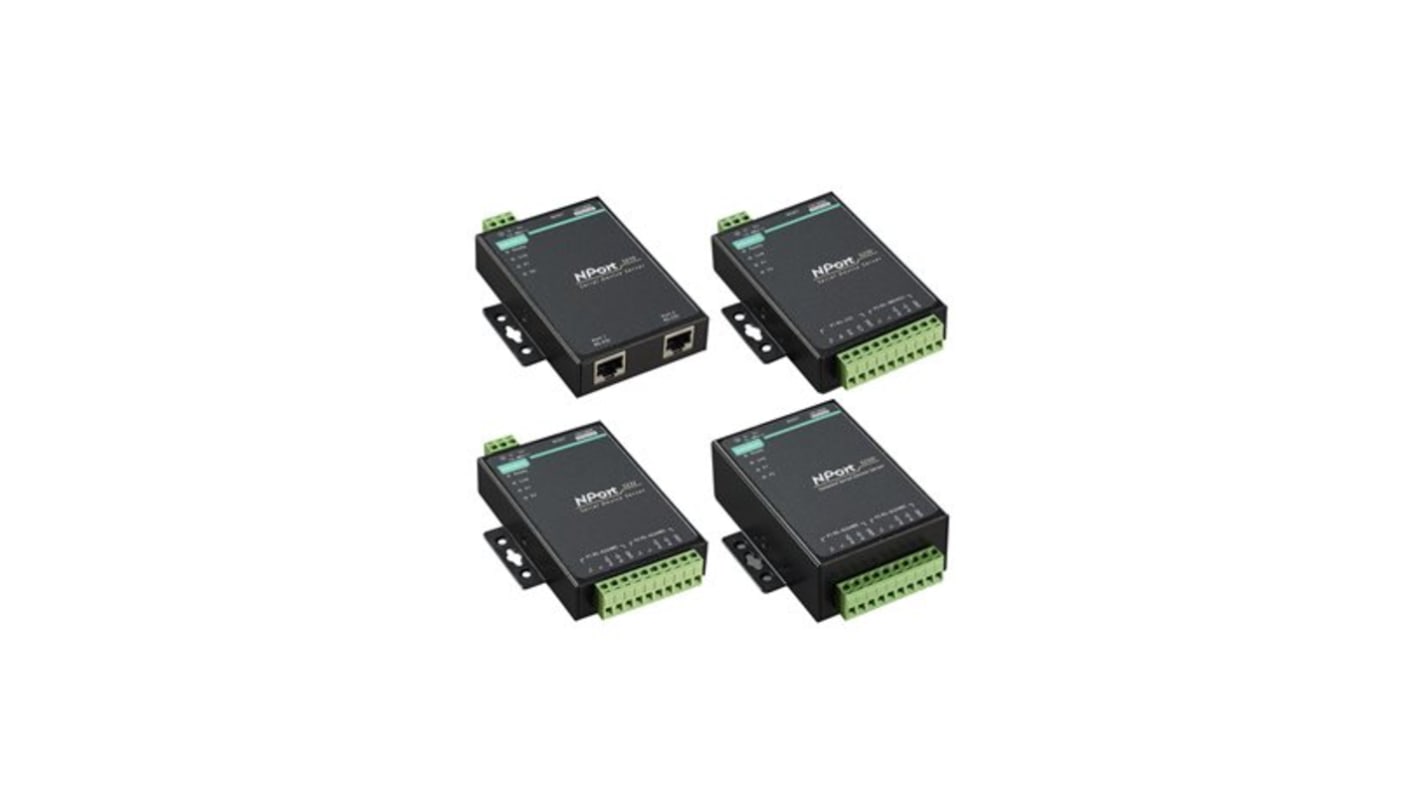 MOXA Geräteserver 2 Ethernet-Anschlüsse 2 serielle Ports RS232, RS422, RS485 230.4kbit/s