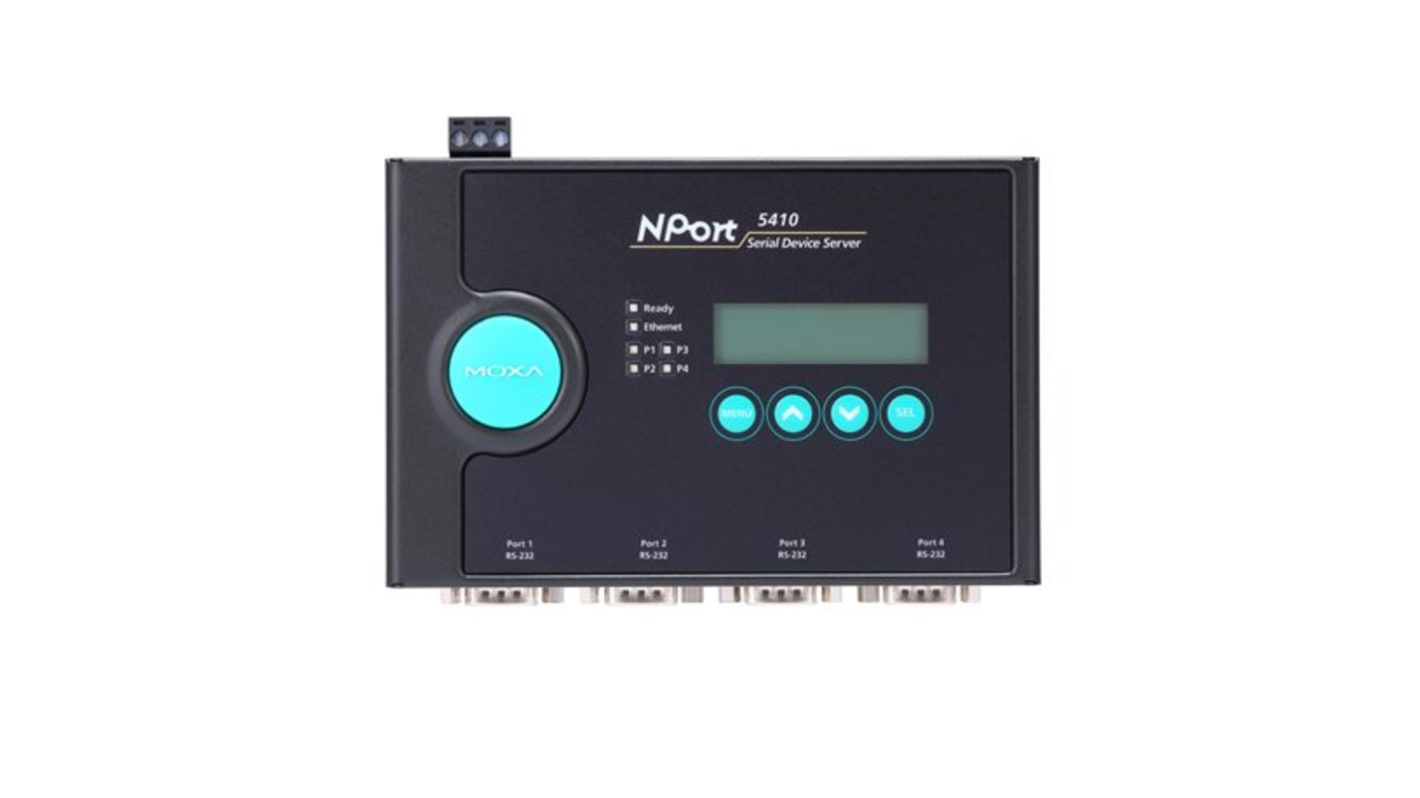 MOXA Geräteserver 4 Ethernet-Anschlüsse 4 serielle Ports RS-232 921.6kbit/s