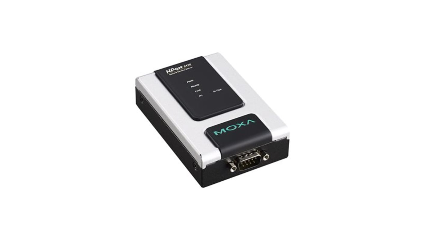 MOXA Device server, 2 Ethernet Port, 2 Serial Port, RS232, RS422, RS485 Interface, 921.6kbps Baud Rate
