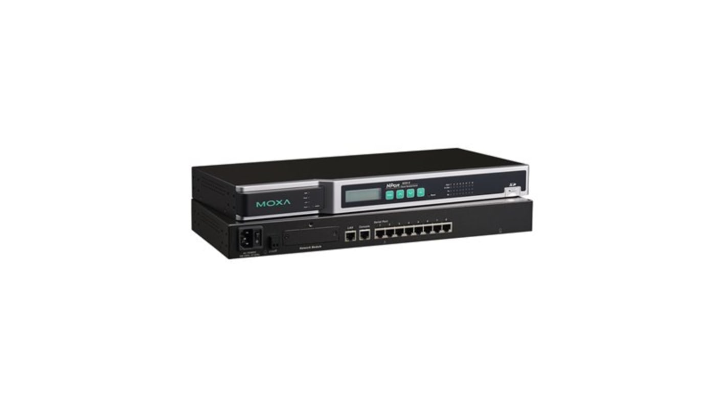 MOXA Geräteserver 4 Ethernet-Anschlüsse 4 serielle Ports RS232, RS422, RS485 921.6kbit/s