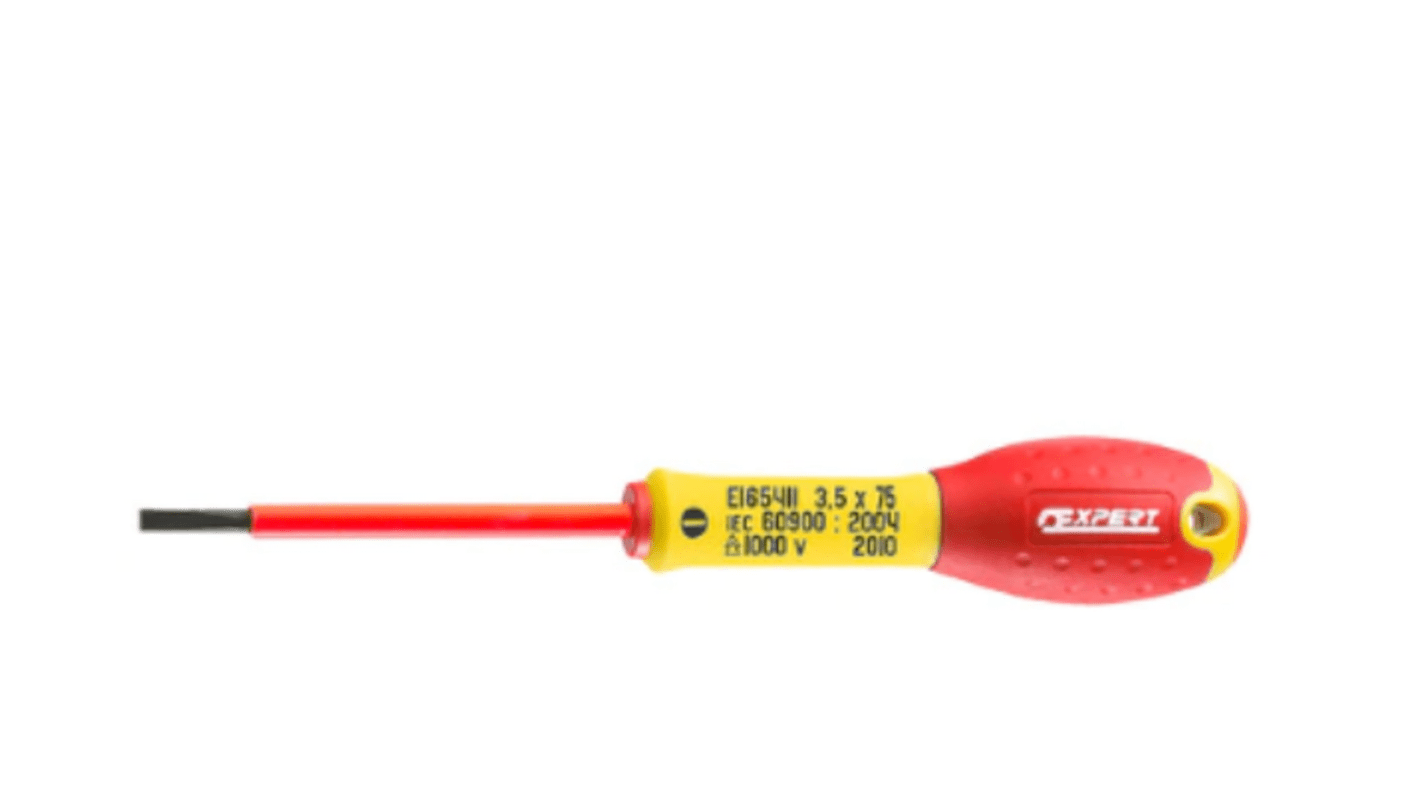 E050608 Expert by Slotted Insulated Screwdriver, 5 mm, Slotted