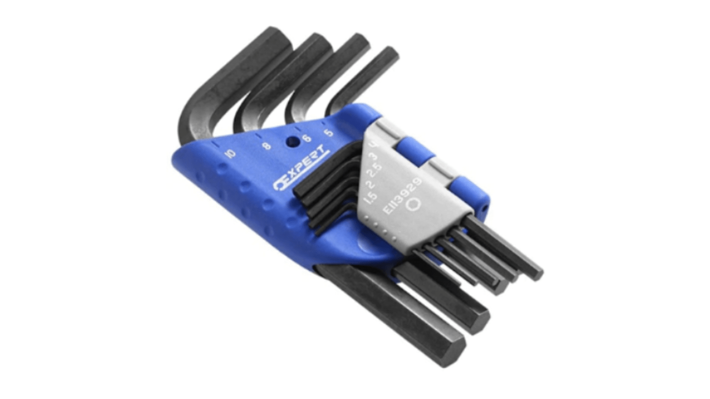 Expert by Facom 9 piece L Shape Metric Hex Key Set, 1.5 → 10mm