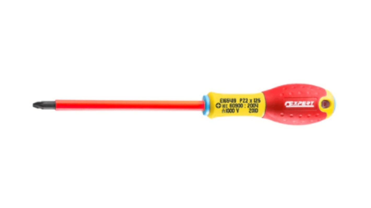 E165419 Expert by Pozidriv Insulated Screwdriver, PZ2 mm Tip