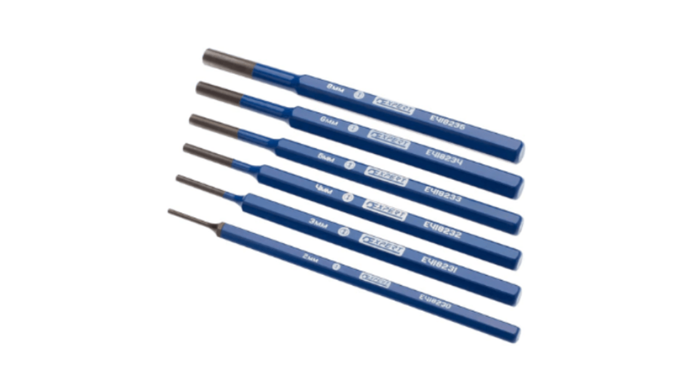 Expert by Facom 6-Piece Punch, Drift Punch, 2 mm, 3 mm, 4 mm, 5 mm, 6 mm, 8 mm Shank