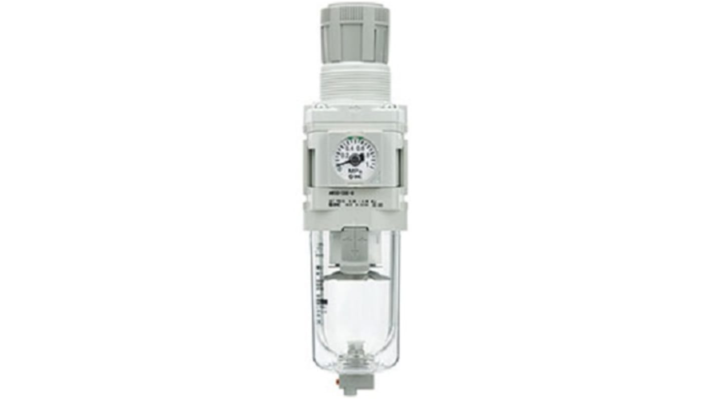 Filtro regulador SMC serie AW40-D, G 1/2, grado de filtración 5μm, presión máxima 10 bares