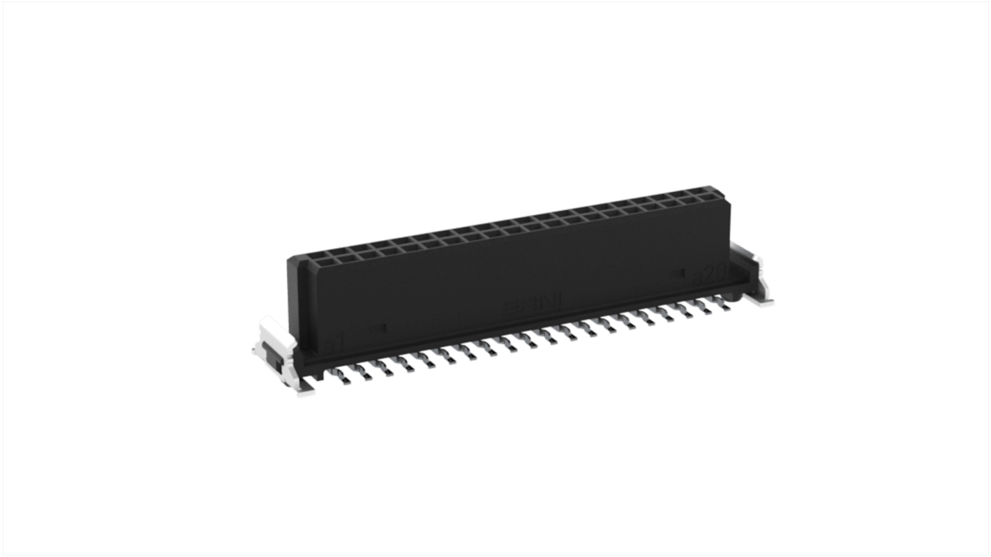 ERNI SMC Series Surface Mount PCB Socket, 40-Contact, 2-Row, 1.27mm Pitch