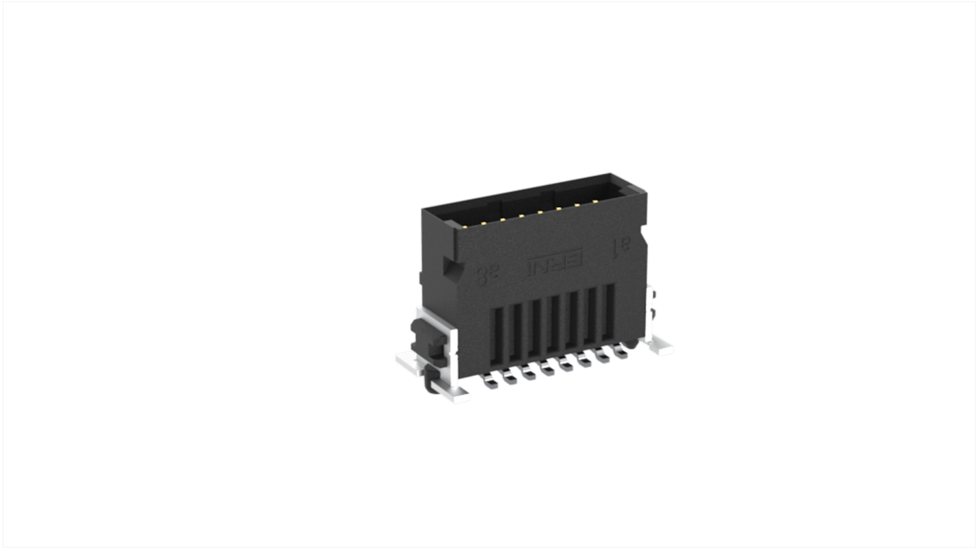 File di contatti PCB ERNI, 16 vie, 2 file, passo 1.27mm