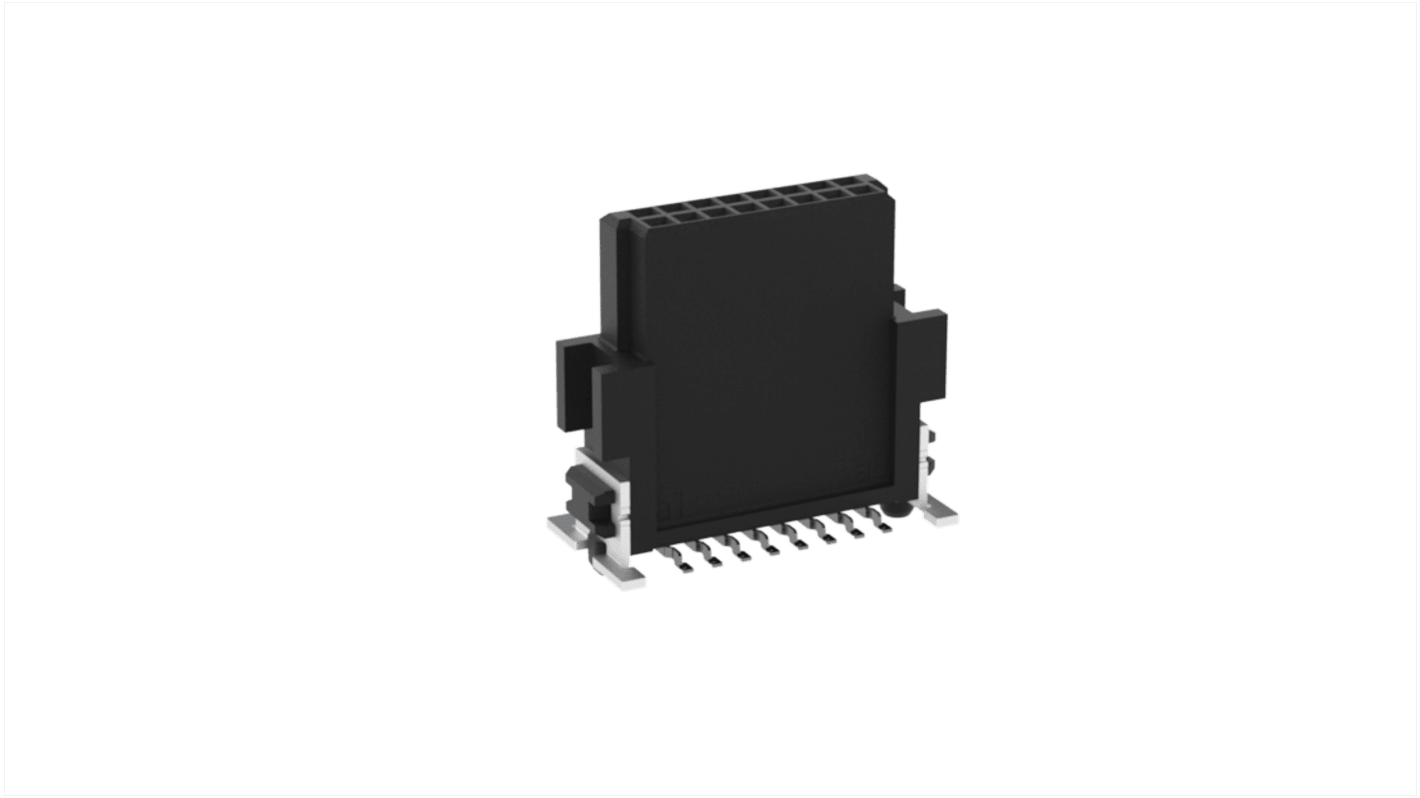 ERNI SMC Series Surface Mount PCB Socket, 16-Contact, 2-Row, 1.27mm Pitch