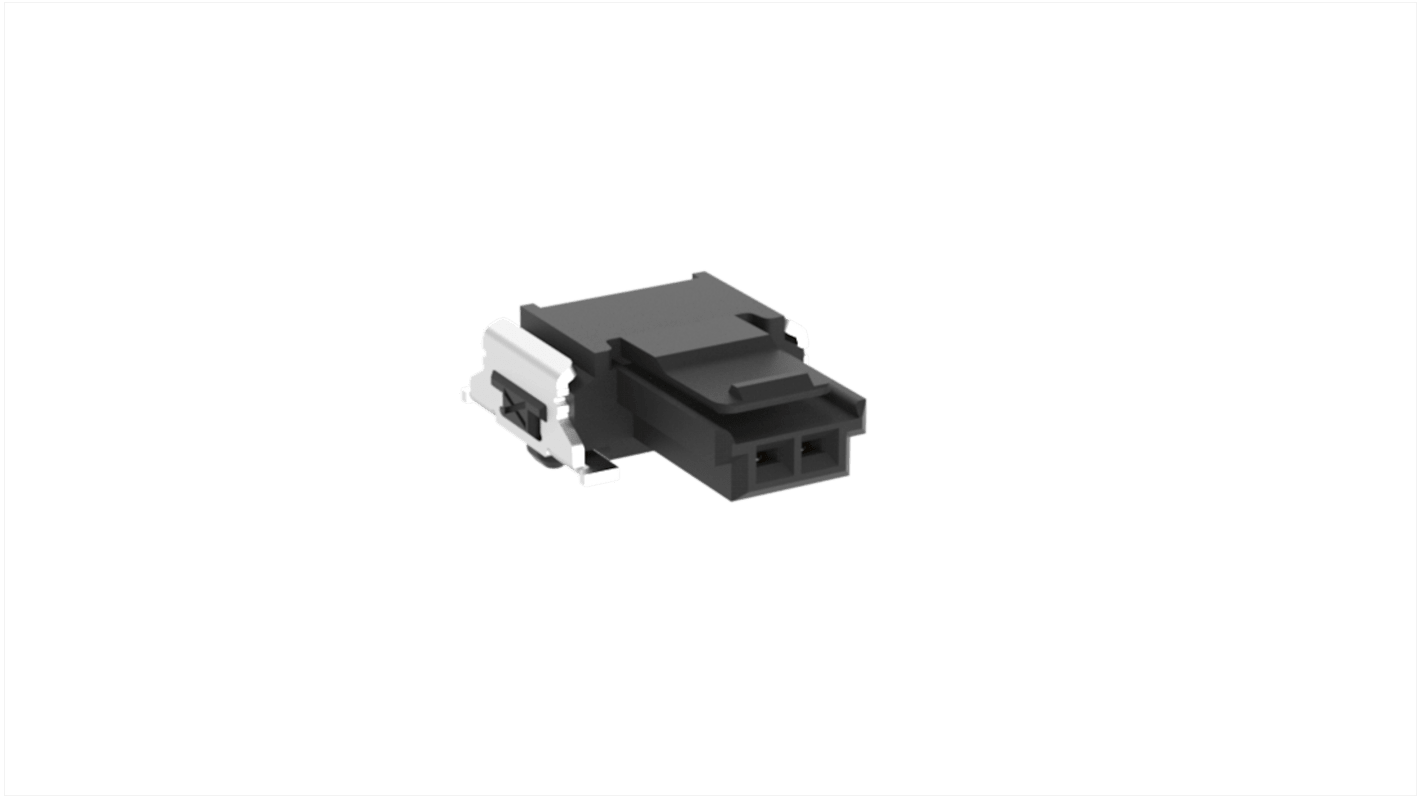 Conector hembra para PCB Ángulo de 90° ERNI serie SMC, de 2 vías en 1 fila, paso 1.27mm, Montaje Superficial