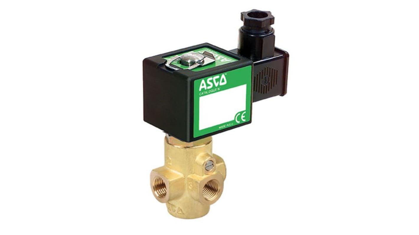EMERSON ASCO Solenoid Valve SCE370A017.230/50, 2 port(s) , 230 V, 1/4in RS