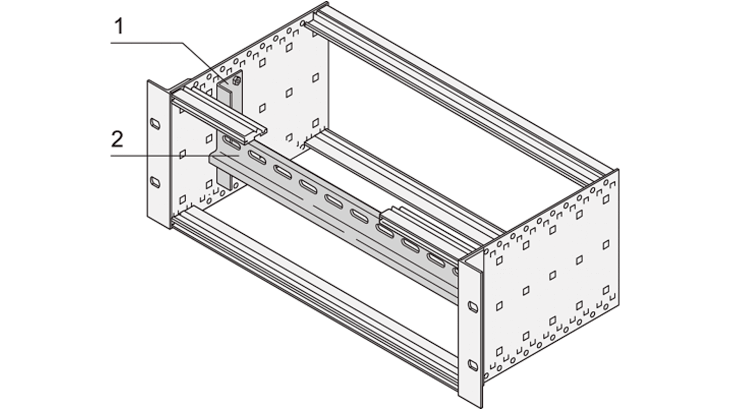 Châssis rackable Subrack, 84HP, série 24565, prof. 426mm