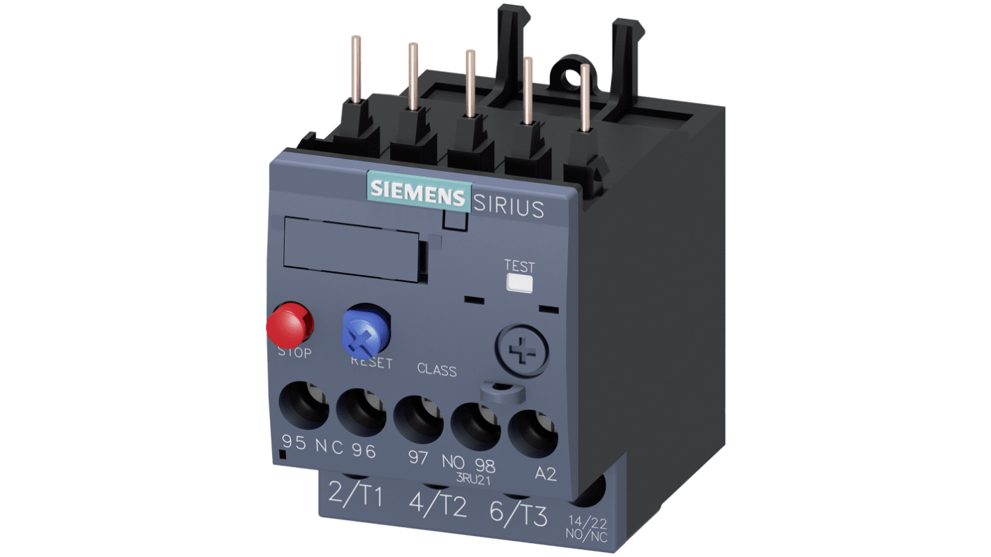 Relais de surcharge Siemens, 160 mA, 690 V c.c.