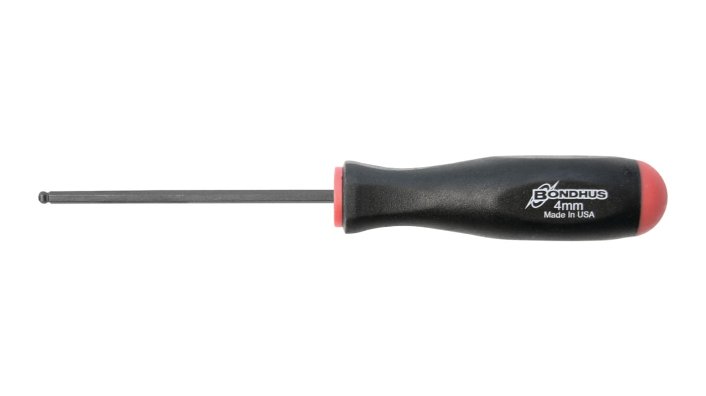 10660 Bondhus Ball End Hexagon Screwdriver, 4mm Tip RS