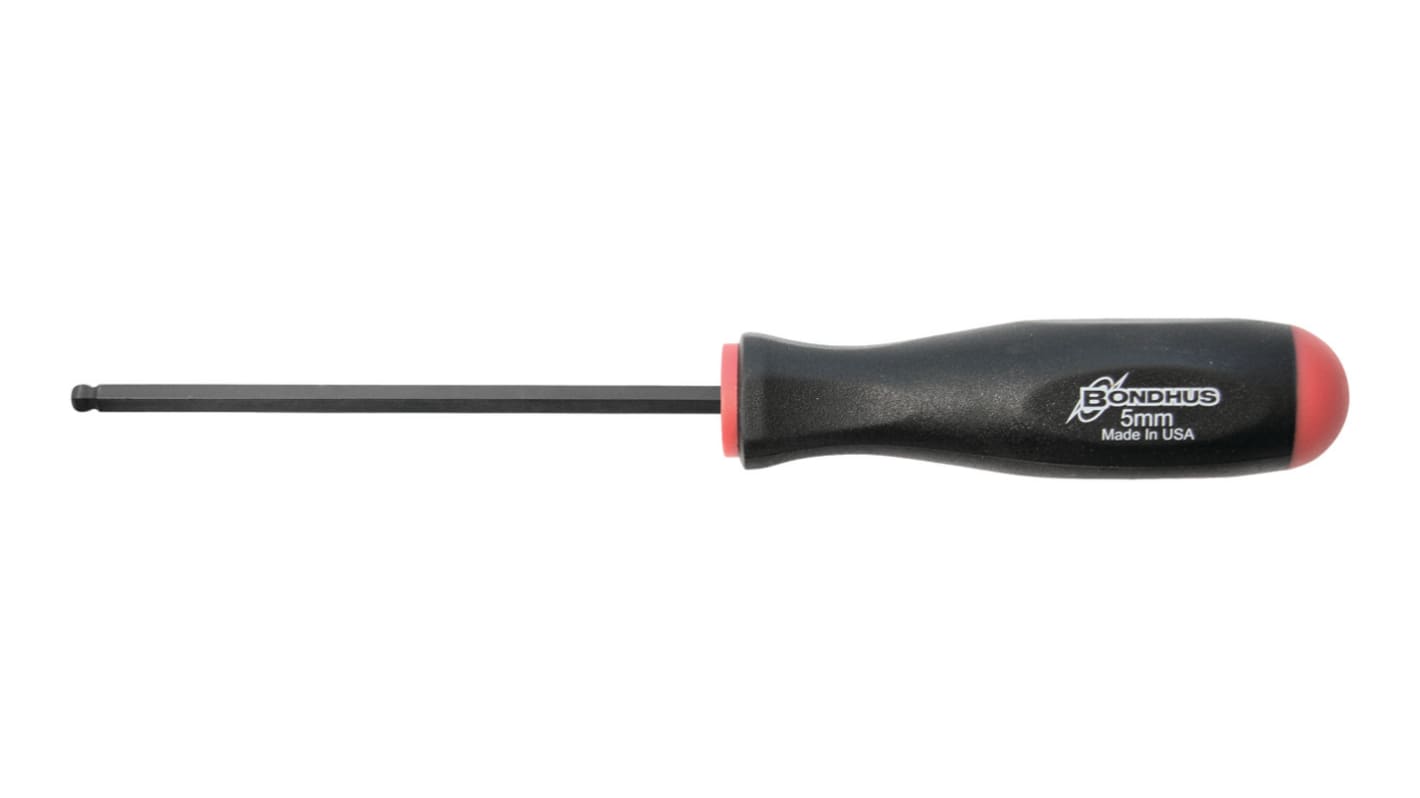 Bondhus Ball End Hexagon  Screwdriver, 5mm Tip