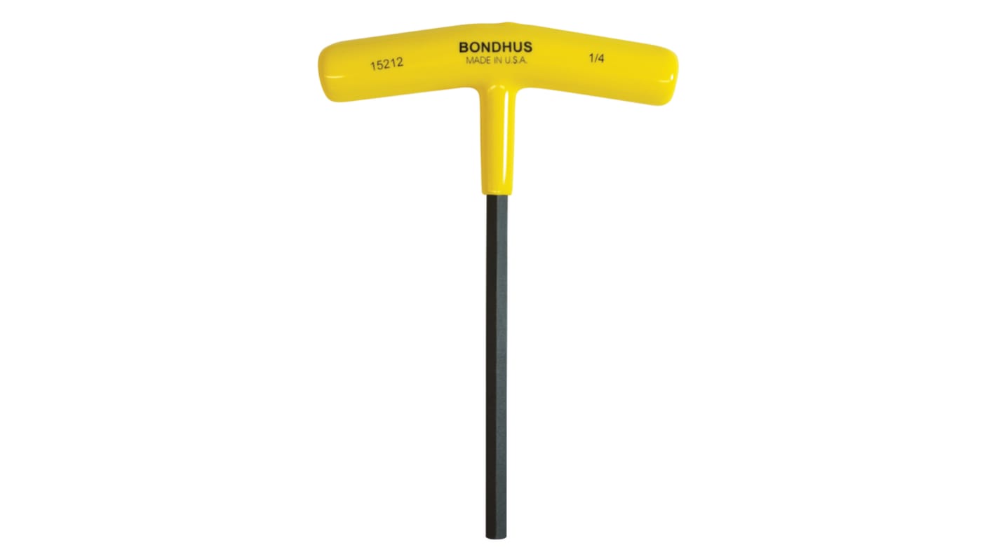 Bondhus T Shape Imperial Hex Key, 1/4in