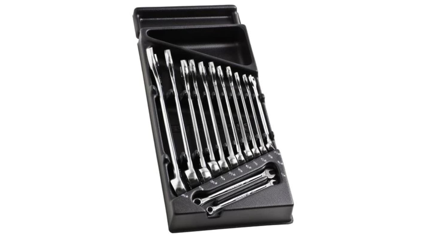 Facom MOD440 Series 13-Piece Spanner Set, 1/2 in, 1/4 in, 3/4 in, 3/8 in, 5/8 in, 5/16 in, 7/8 in, 7/16 in, 9/16 in,