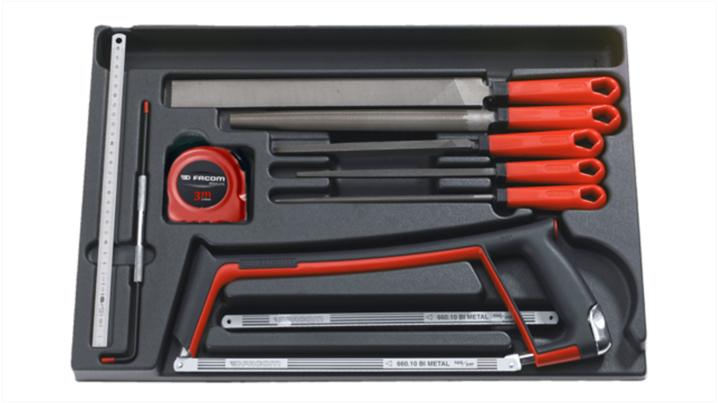 Facom 19 Piece Saw, Tape Measure And Files Module Tool Kit with Modules