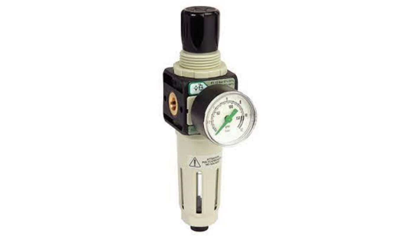 Regulátor vzduchového filtru, řada: 342 25μm, přípojka portu: G 1/4, max. tlak: 12 bar EMERSON – ASCO