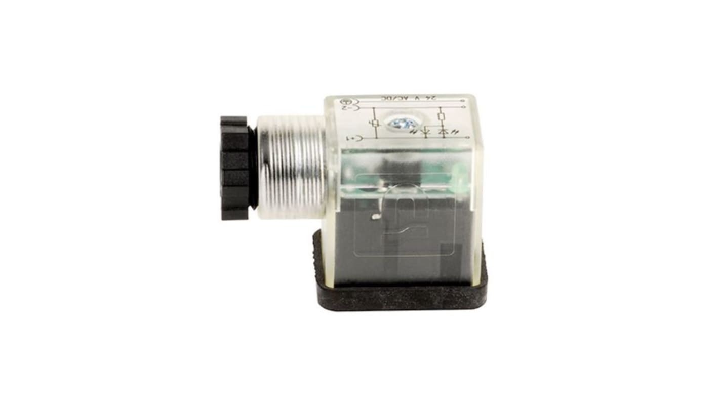 EMERSON – ASCO 2P+E DIN 43650, Female DIN 43650 Solenoid Connector, No, 24 V Voltage