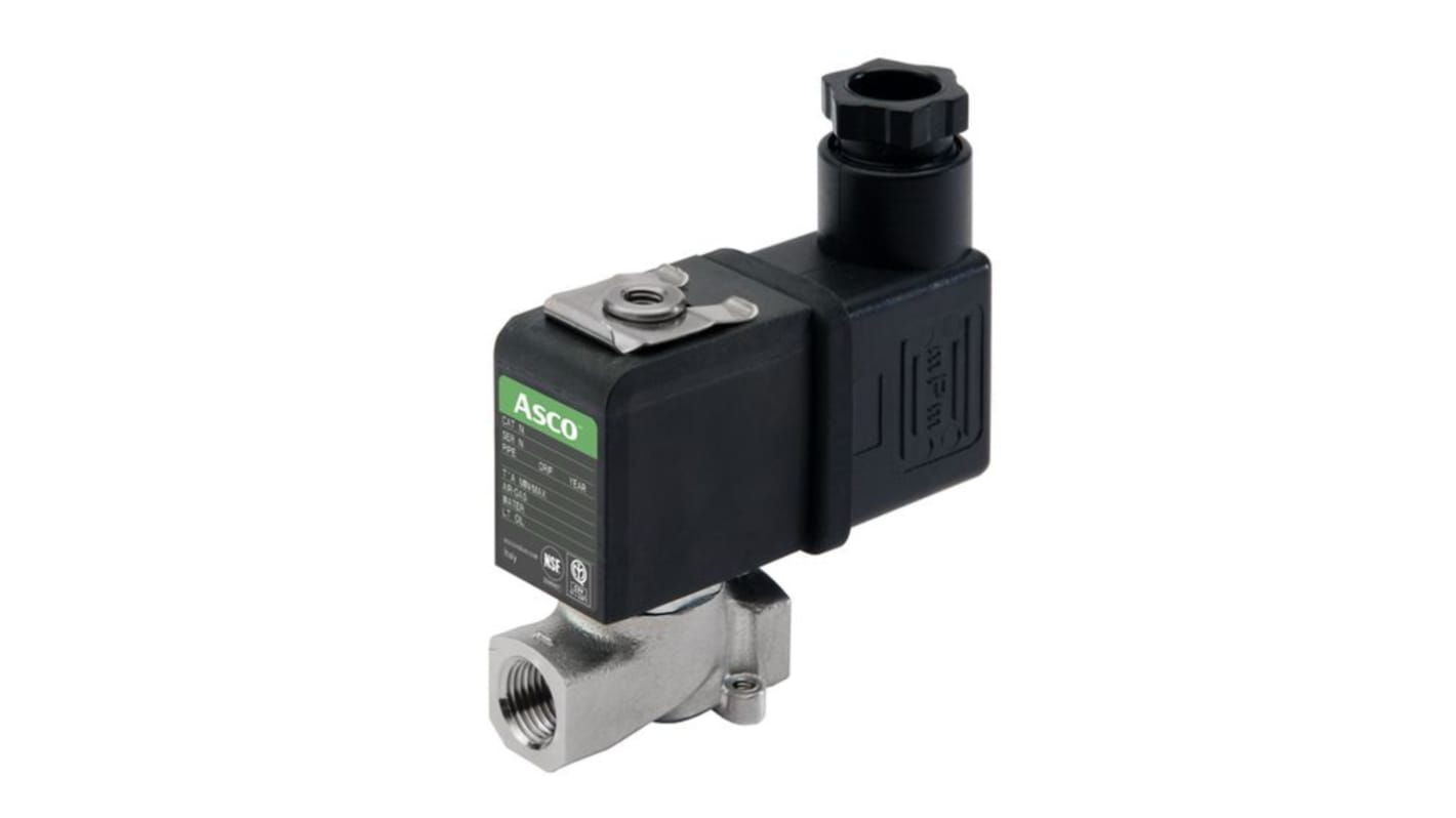 Válvula de solenoide EMERSON – ASCO de 3 puertos, G 1/8", Manual