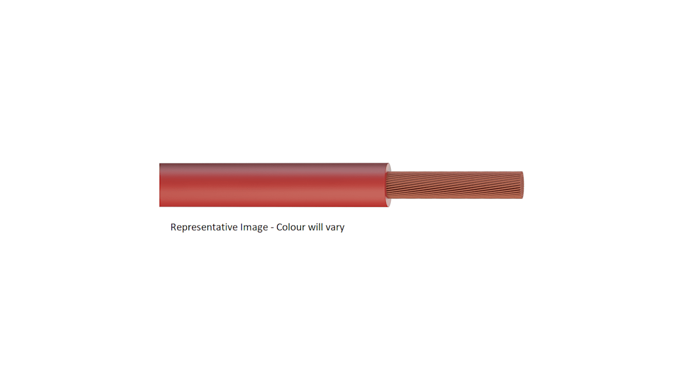RS PRO 1 Core Electrical Cable, 1 mm, 305m, Red Polyvinyl Chloride PVC