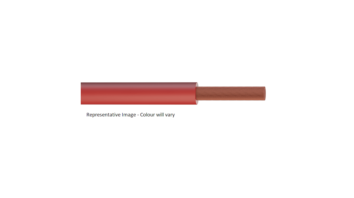 RS PRO 1 Core Electrical Cable, 2.5 mm, 305m, Red Polyvinyl Chloride PVC Sheath, Tri-rated, 30 A, 600-1000 V