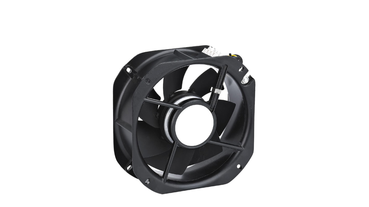 Ventilateur axial RS PRO 115 V c.a., 9.8m³/min., 225 x 225 x 80mm, 64W