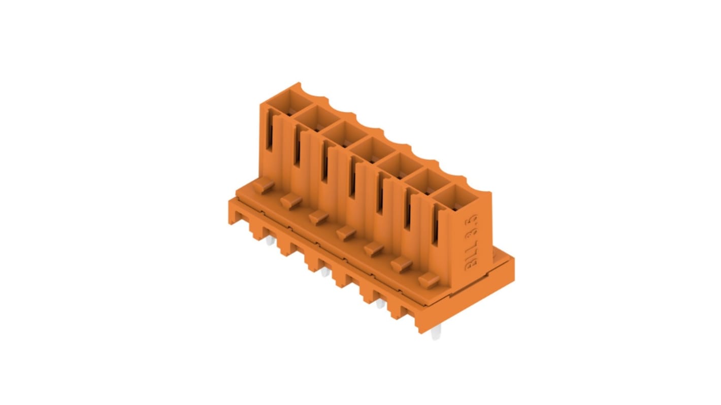 File di contatti PCB Weidmuller Femmina, 7 vie, 1 fila, passo 3.5mm