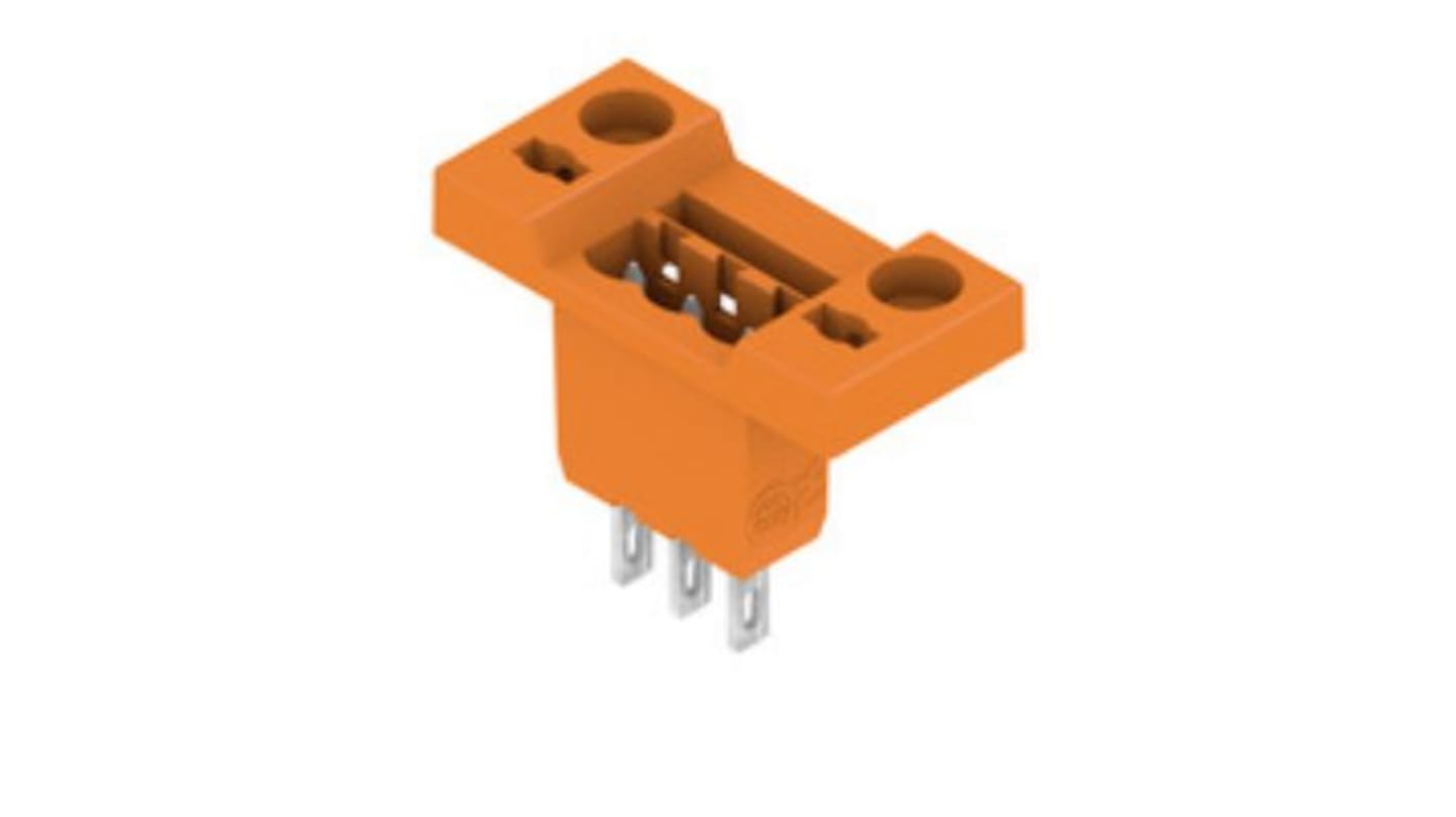 Conector de PCB Macho Weidmuller de 3 vías , paso 5.08mm, montaje en PCB