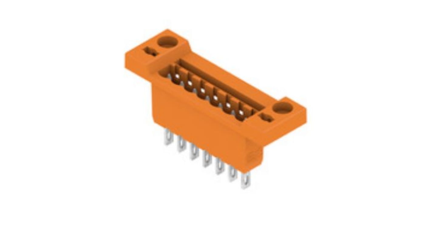 Conector de PCB Macho Weidmuller de 7 vías , paso 5.08mm, montaje en PCB