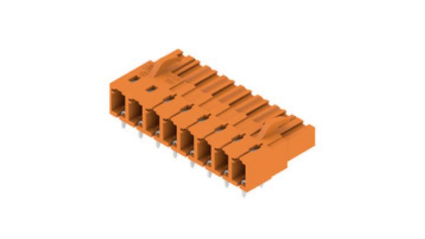 Weidmuller Female PCB Header, 5.08mm Pitch, 8 Way, 1 Row