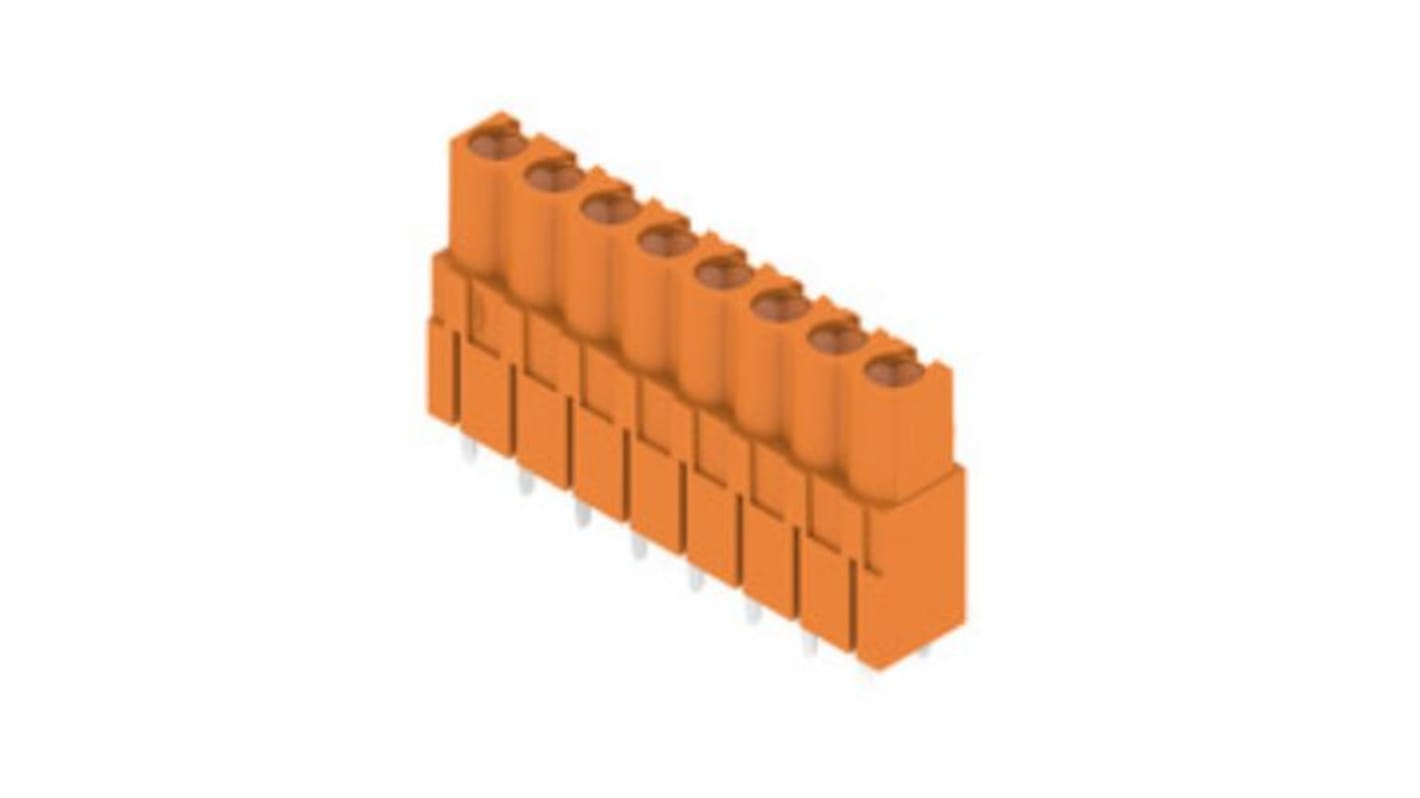 File di contatti PCB Weidmuller Femmina, 8 vie, 1 fila, passo 5.08mm