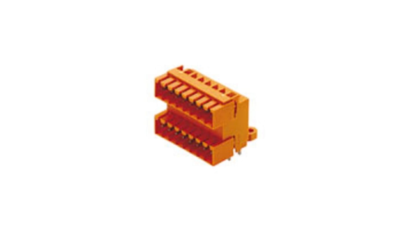 Conector de PCB Macho Weidmuller de 4 vías en 2 filas, paso 3.5mm, montaje en PCB