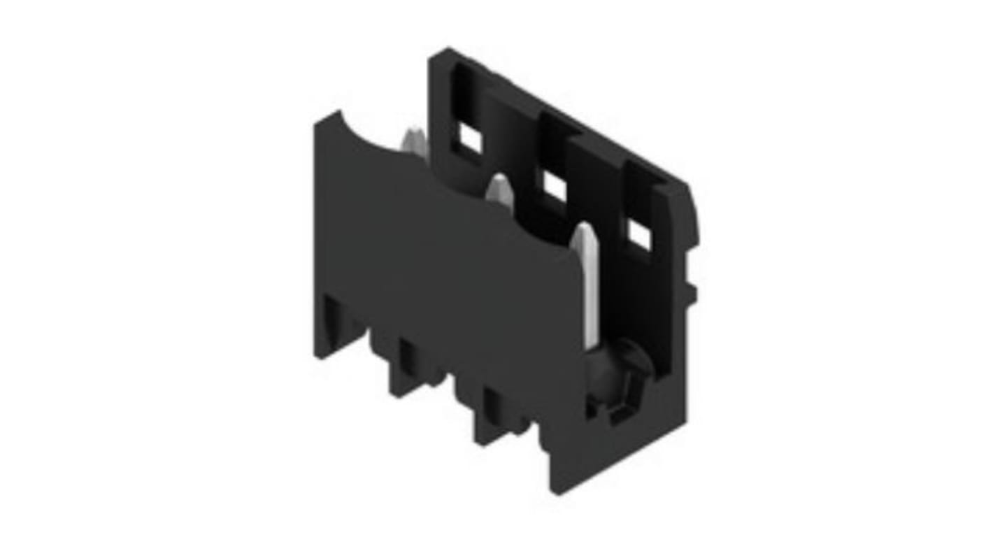 Weidmuller Male PCB Header, 5.08mm Pitch, 3 Way, 1 Row