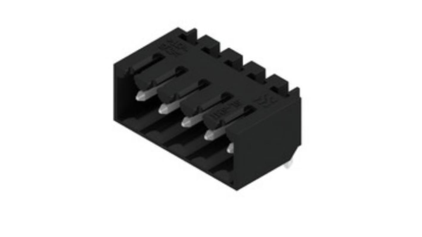 Weidmuller Male PCB Header, 3.5mm Pitch, 5 Way, 1 Row