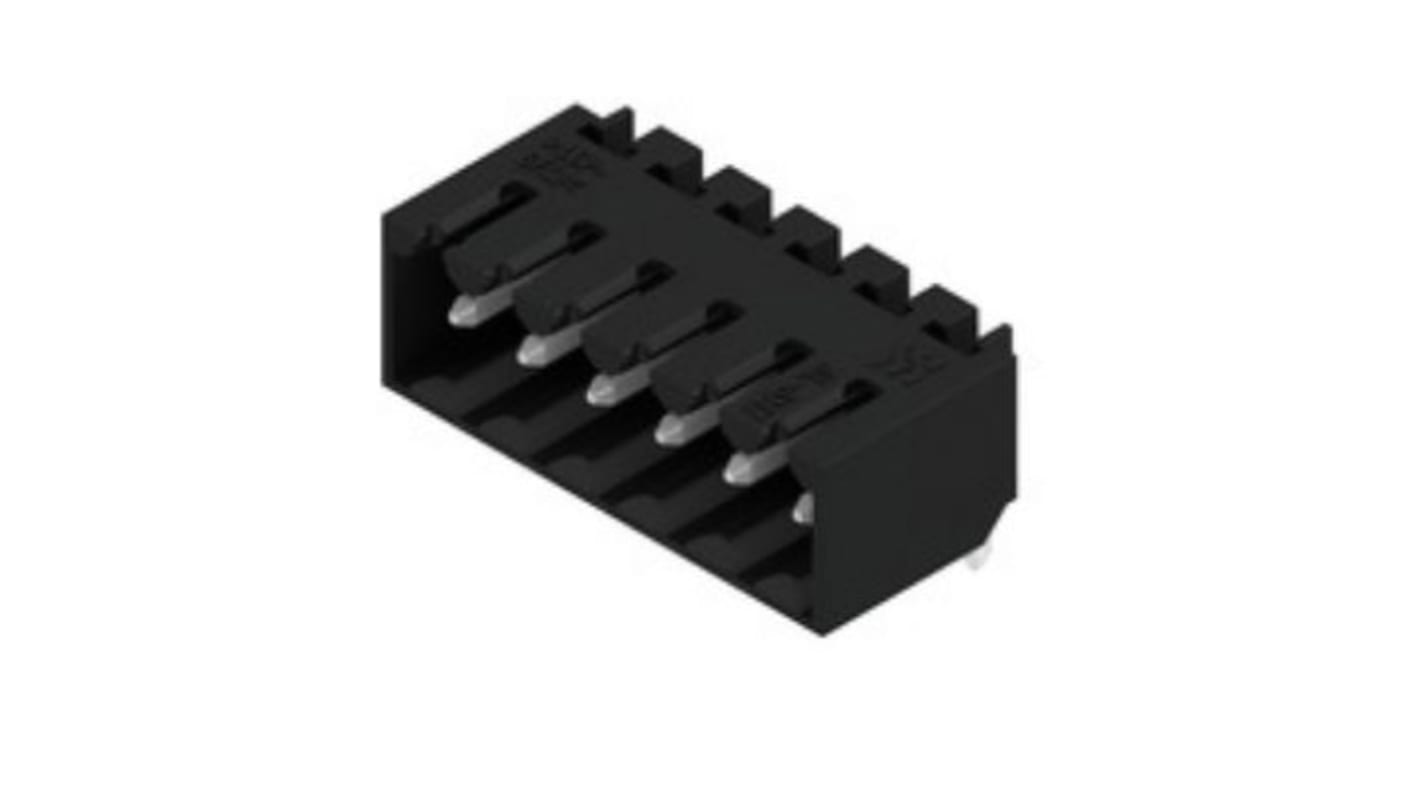 Conector de montaje en PCB Weidmuller 1841670000, paso: 3.5mm, 6 contactos, , 1 fila filas, Macho