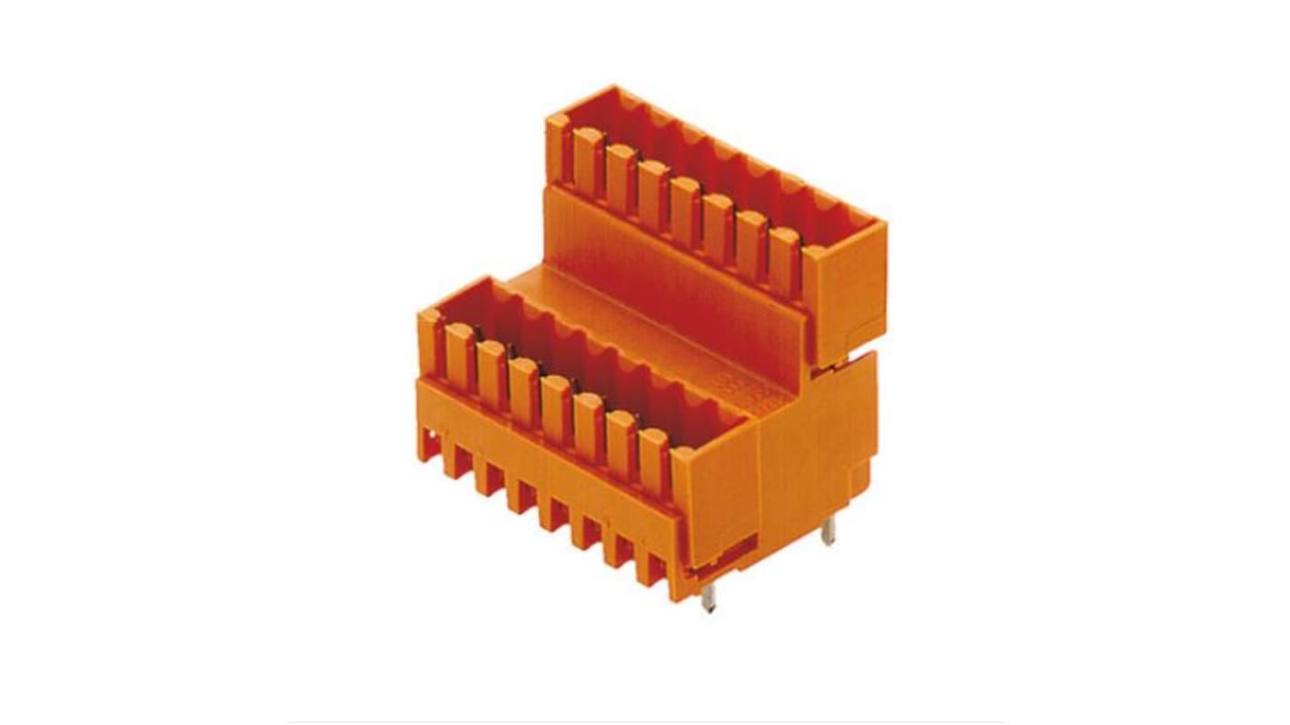 Weidmuller 3.5mm Pitch 6 Way Pluggable Terminal Block, Header, PCB Mount
