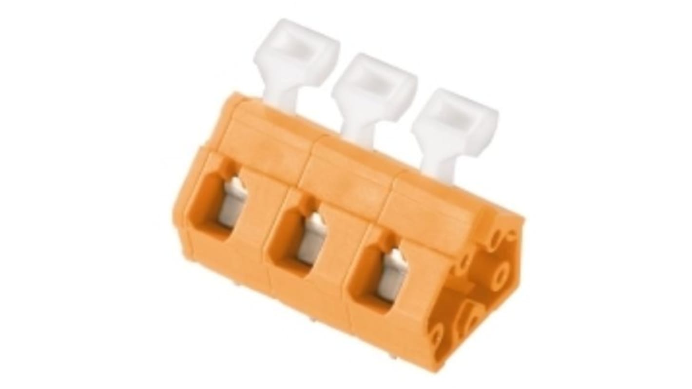 Weidmüller PCB Terminal Block, 3-Contact, 5mm Pitch, PCB Mount, 1-Row