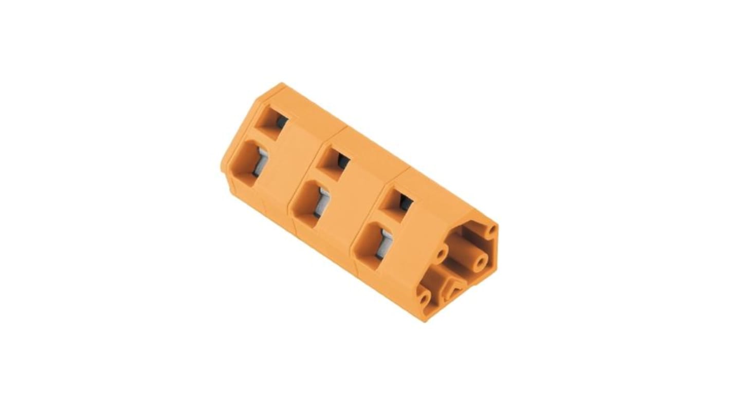 Weidmüller PCB Terminal Block, 2-Contact, 10mm Pitch, PCB Mount, 1-Row