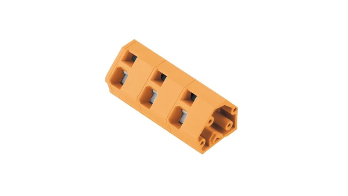 Weidmuller PCB Terminal Block, 2-Contact, 10mm Pitch, PCB Mount, 1-Row