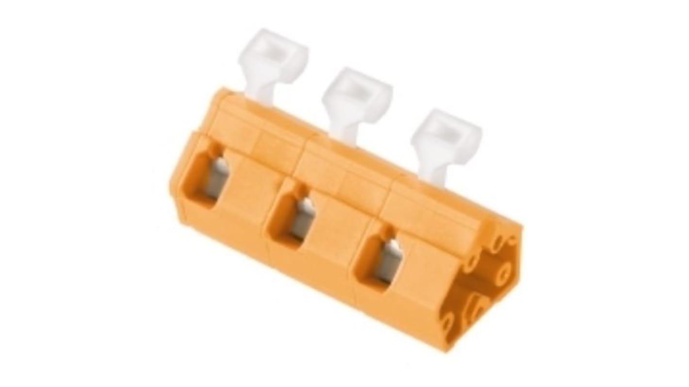 Weidmuller PCB Terminal Block, 3-Contact, 5mm Pitch, PCB Mount, 1-Row